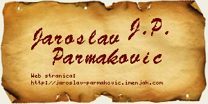 Jaroslav Parmaković vizit kartica